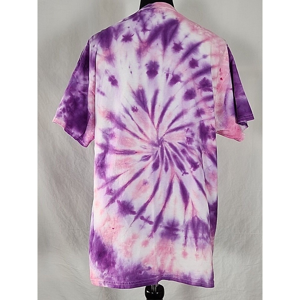 Tie Dye Hipster Unicorn Purple Pink Glitter Graphic Large T Shirt Fantasy Magic - Picture 6 of 10